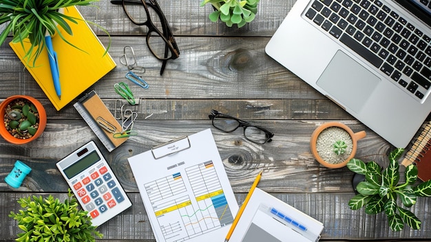 Professional accounting workspace